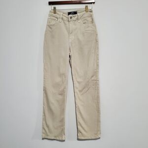 HOLLISTER Ultra High Rise Dad Jean Vintage Stretch in Cream  Wide Leg Size 2/26